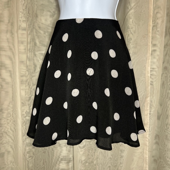 Polkadot Circle Skirt Pinup Couture Swing Retro XS/S Impulse Juniors Size 2 - Picture 1 of 6